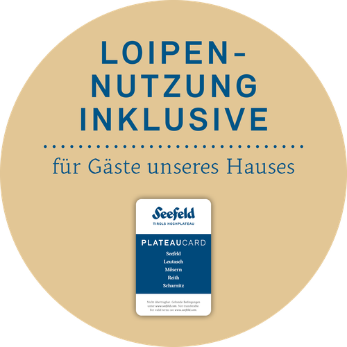 Loipennutzung inklusive für Gäste unseres Hauses