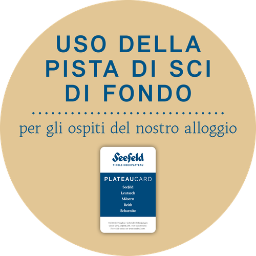 Utilizzo delle piste da fondo incluso per i nostri ospiti